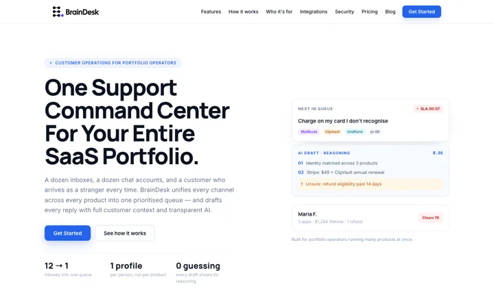 BrainDesk website